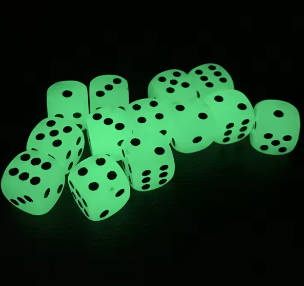Glow in the Dark Dice - 10 Pack