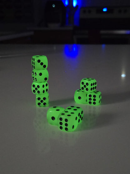 Glow in the Dark Dice | 6 Pack